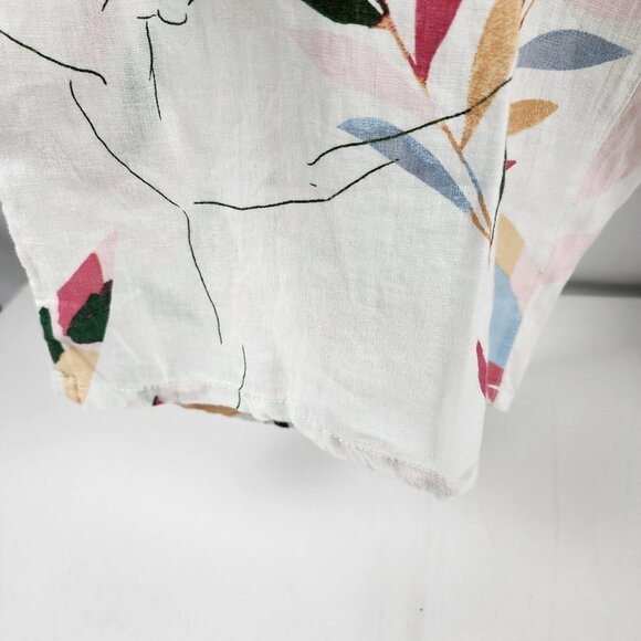 Cynthia Rowley Pants Womens Plus 3X Multi Floral 100% Linen Wide Leg NWT - Picture 6 of 9